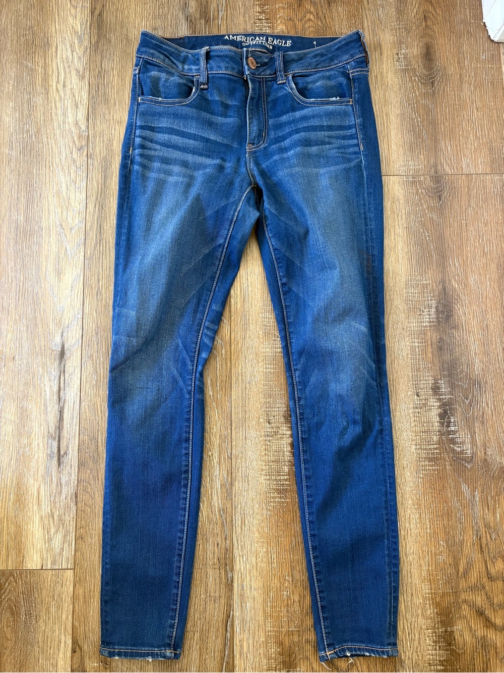 American Eagle Outfitters Indigo Skinny Jeans jeggings size 8 regular